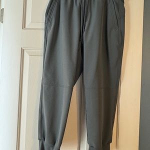 Gray Jogger Sweatpants with Elastic Cuffs